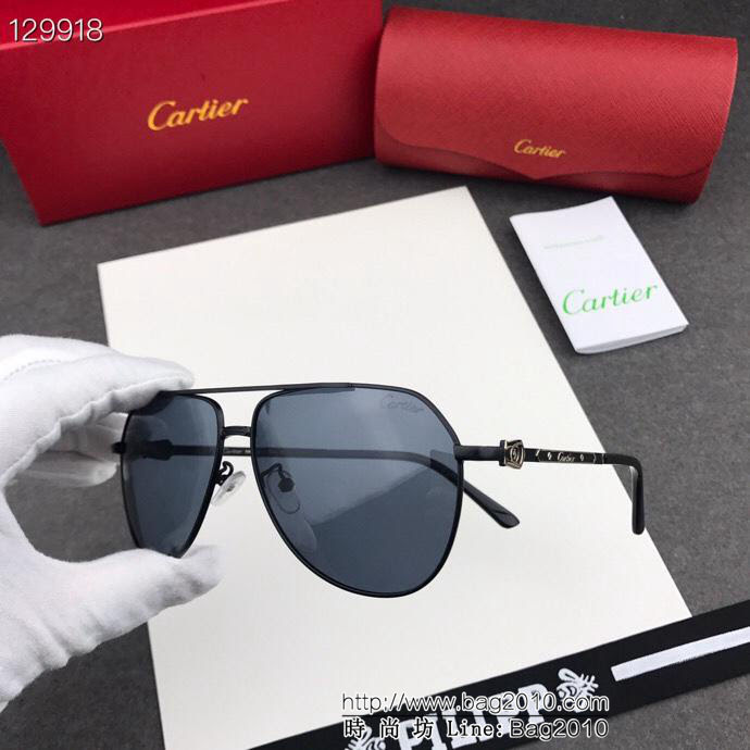 CARTIER卡地亞 2019新款 男士偏光墨鏡 真空電鍍 精選寶麗來偏光鏡片 商務款  lly1691